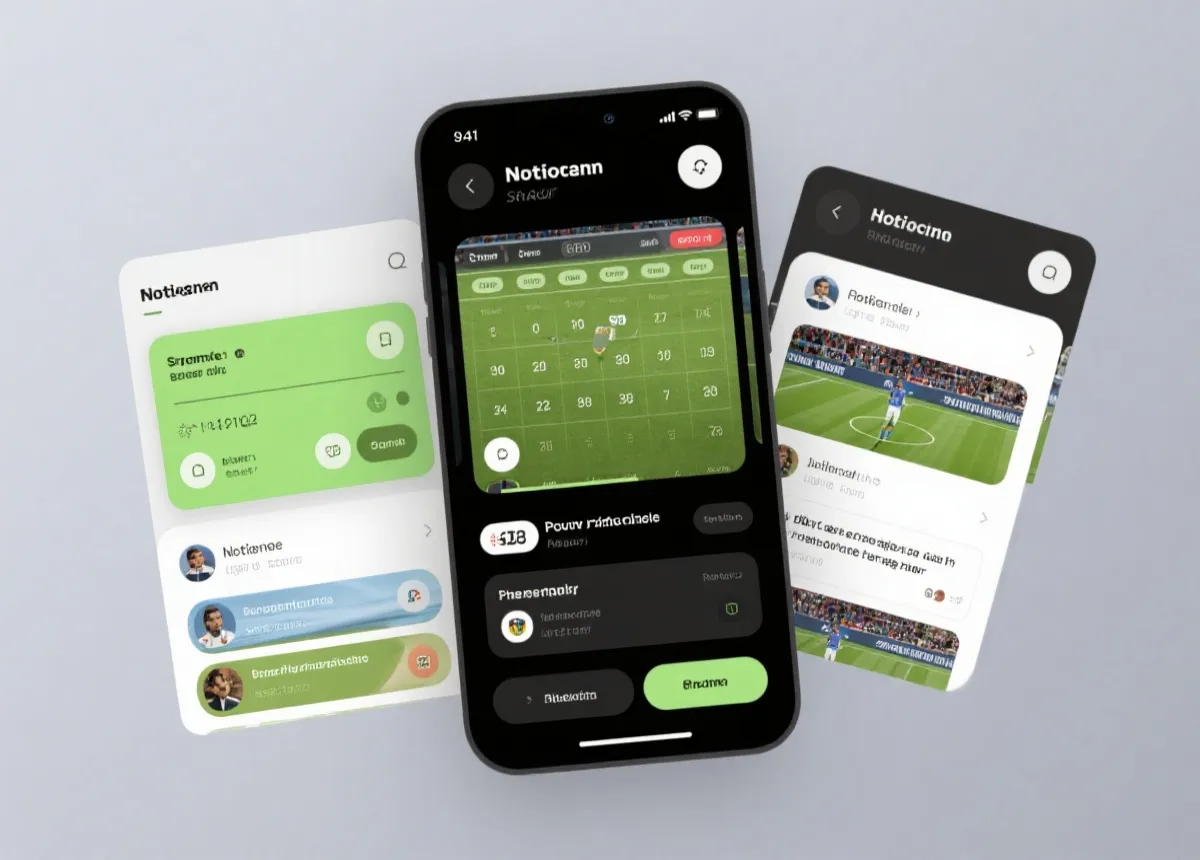 赛事通知、新闻与赛程功能示意图